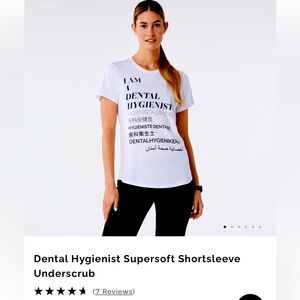 FIGS Dental Hygienist Supersoft Shortsleeve Underscrub Size M